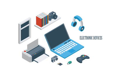 立体电子办公产品矢量素材 提升设计效率与专业度的利器